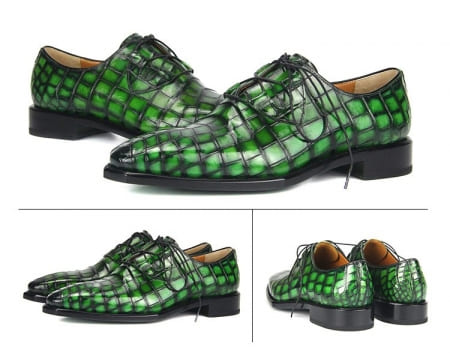 Giày công sở có dây buộc da lót da cá sấu Alligator có 4 màu