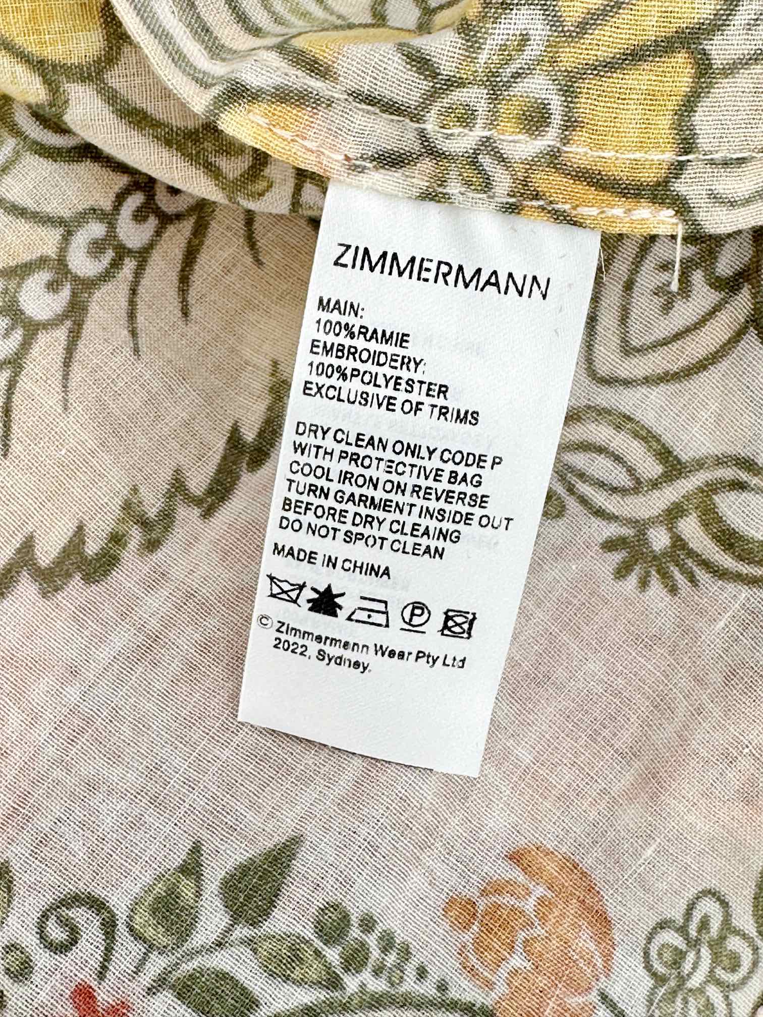 ÁO ZIMMERMANN Flower Vintage Dress