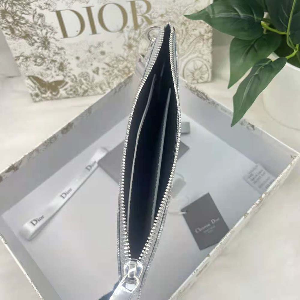 TÚI Dior A5 Pouch Dior Gray CD Diamond Canvas