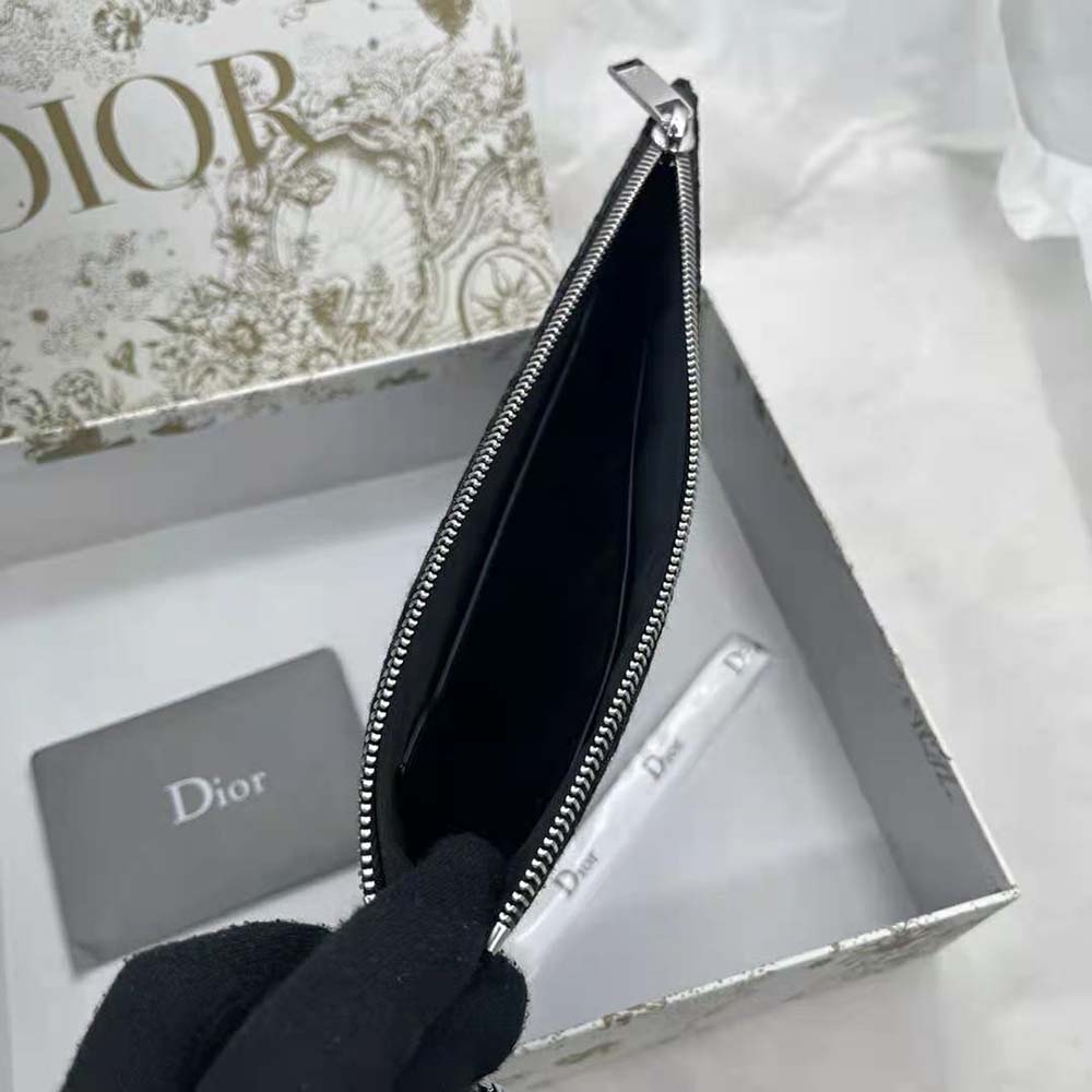 TÚI Dior A5 Pouch Black Dior Oblique Jacquard