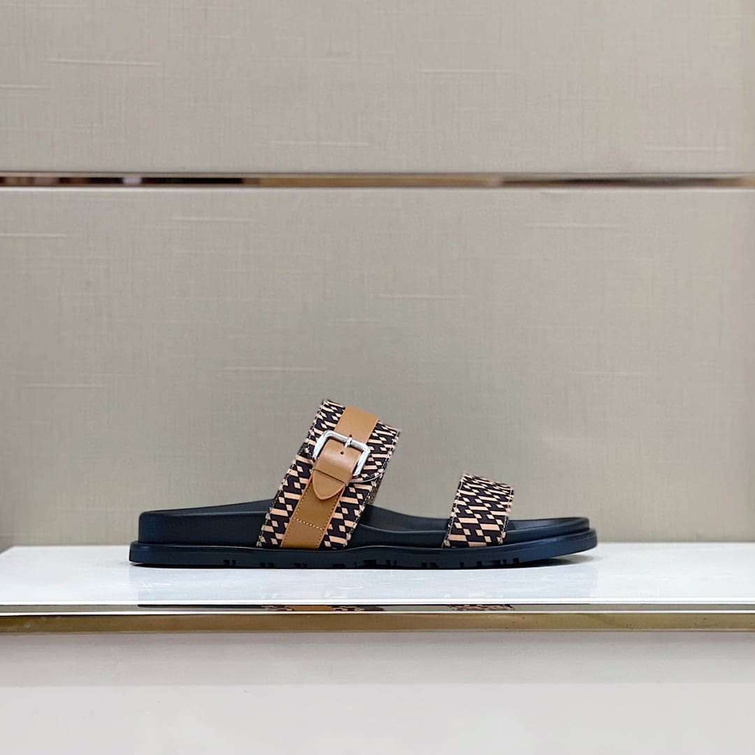 DÉP HERMES BROWN H SANDAL AAA