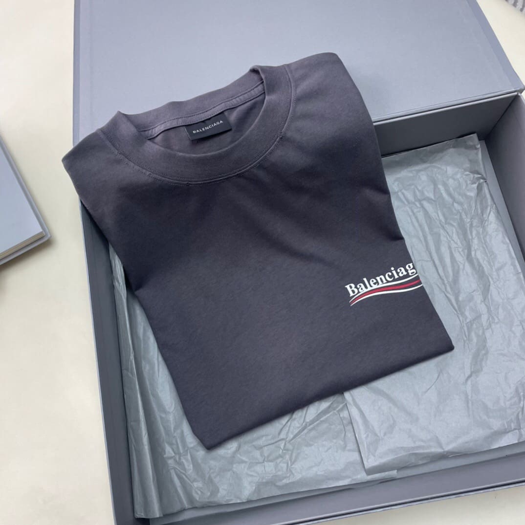 ÁO BALENCIAGA T SHIRT MÀU XÁM UNISEX