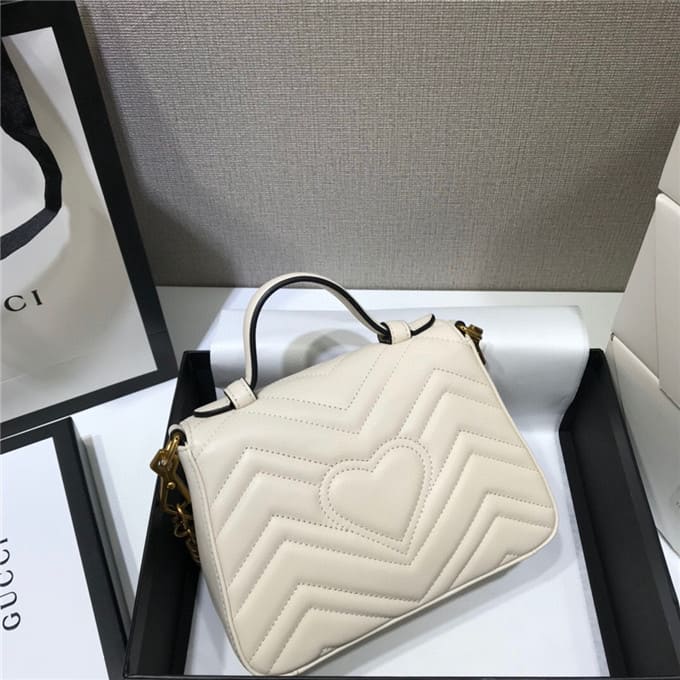 TÚI Gucci GG marmont mini top handle bag white Top Quality