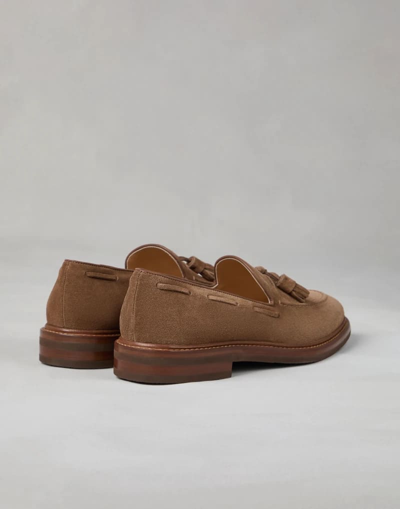 GIÀY BRUNELLO CUCINELLI LOAFERS SUEDE SHOES AAA DA LỘN NƠ QUẢ CHUÔNG