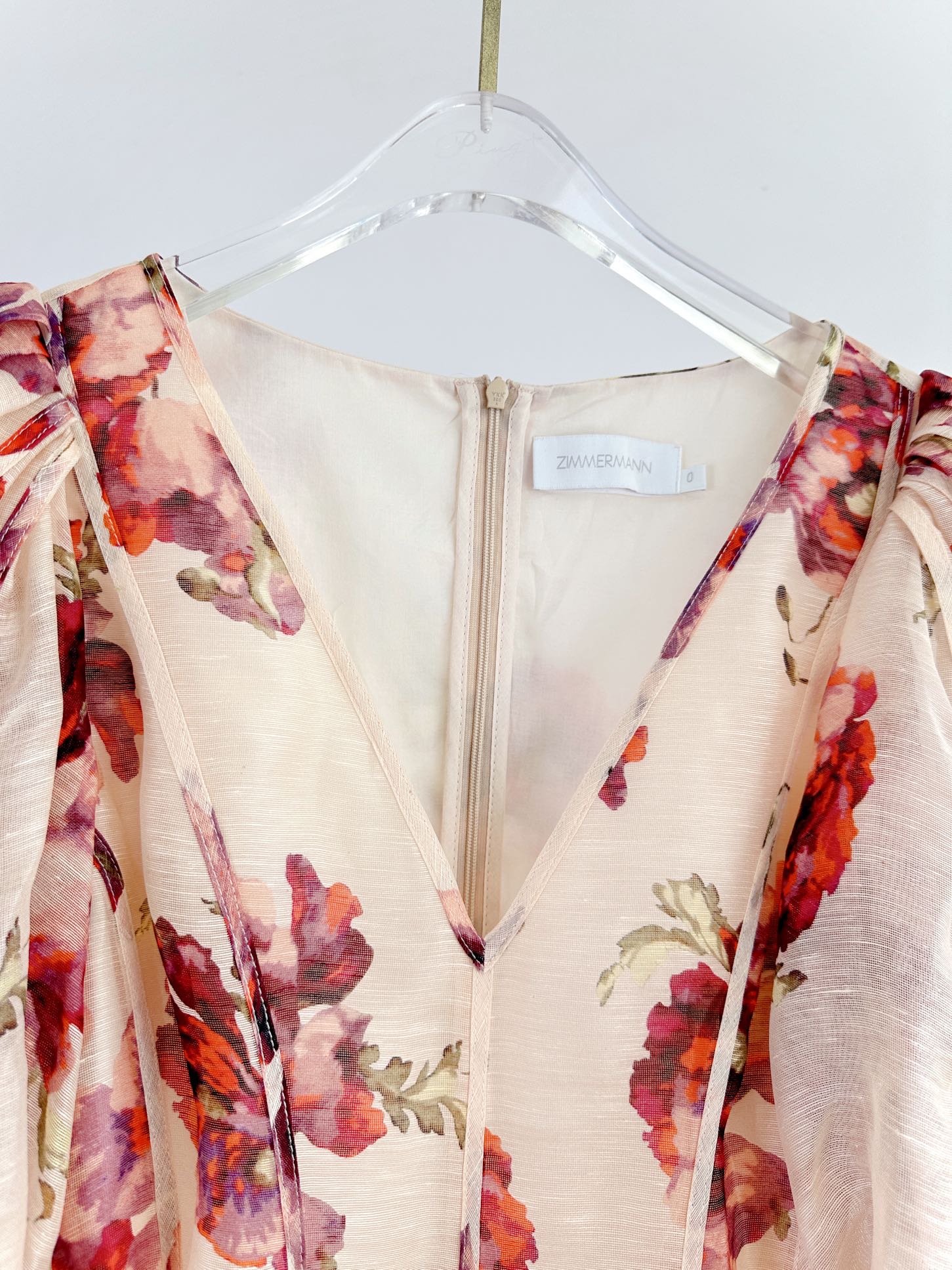 VÁY ZIMMERMANN Red Flower Vintage Dress