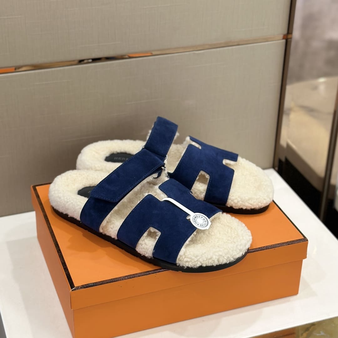 DÉP HERMES CHYPRE FUR SANDAL AAA