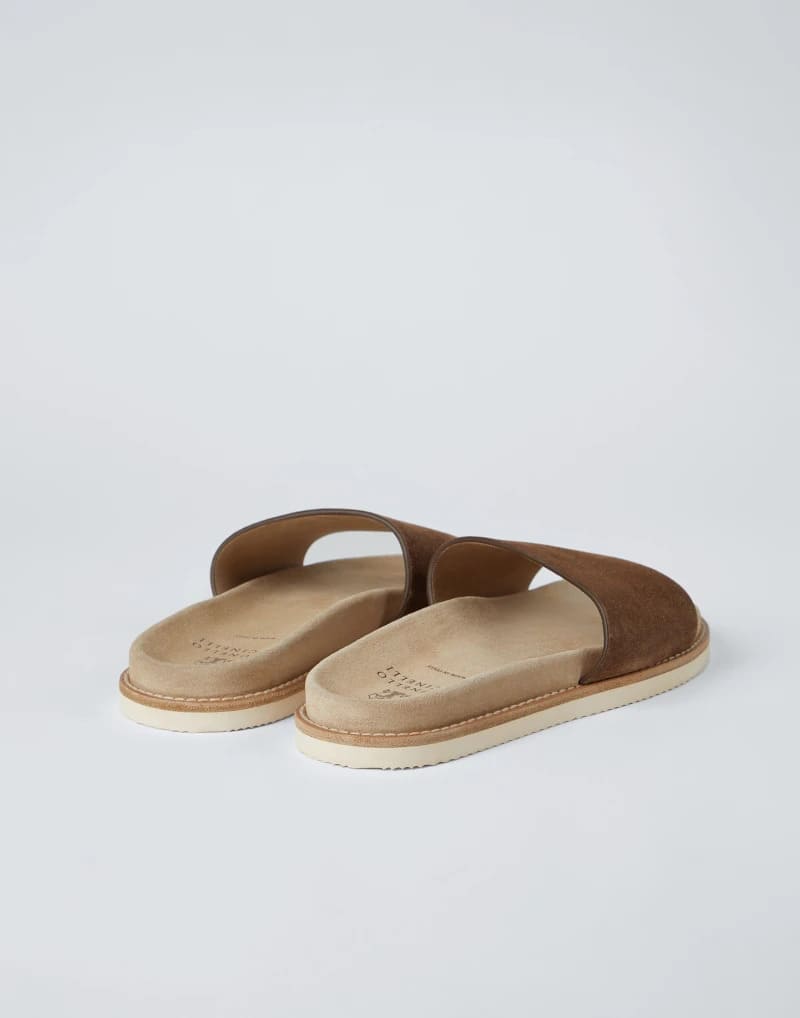 DÉP SLIDE BRUNELLO CUCINELLI SUEDE SHOES AAA DA LỘN