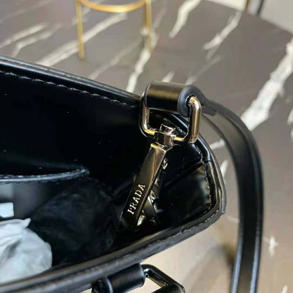 TÚI Prada Women Small Brushed Leather Tote-Black