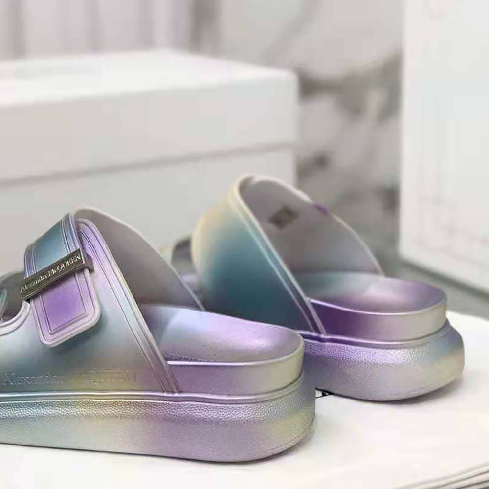 DÉP Alexander Mcqueen Women Oversized Hybrid Slide in Silver