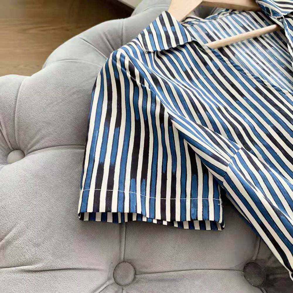 VÁY Dior Women Long Dress Blue and White Silk Canvas with Dior Palms Motif