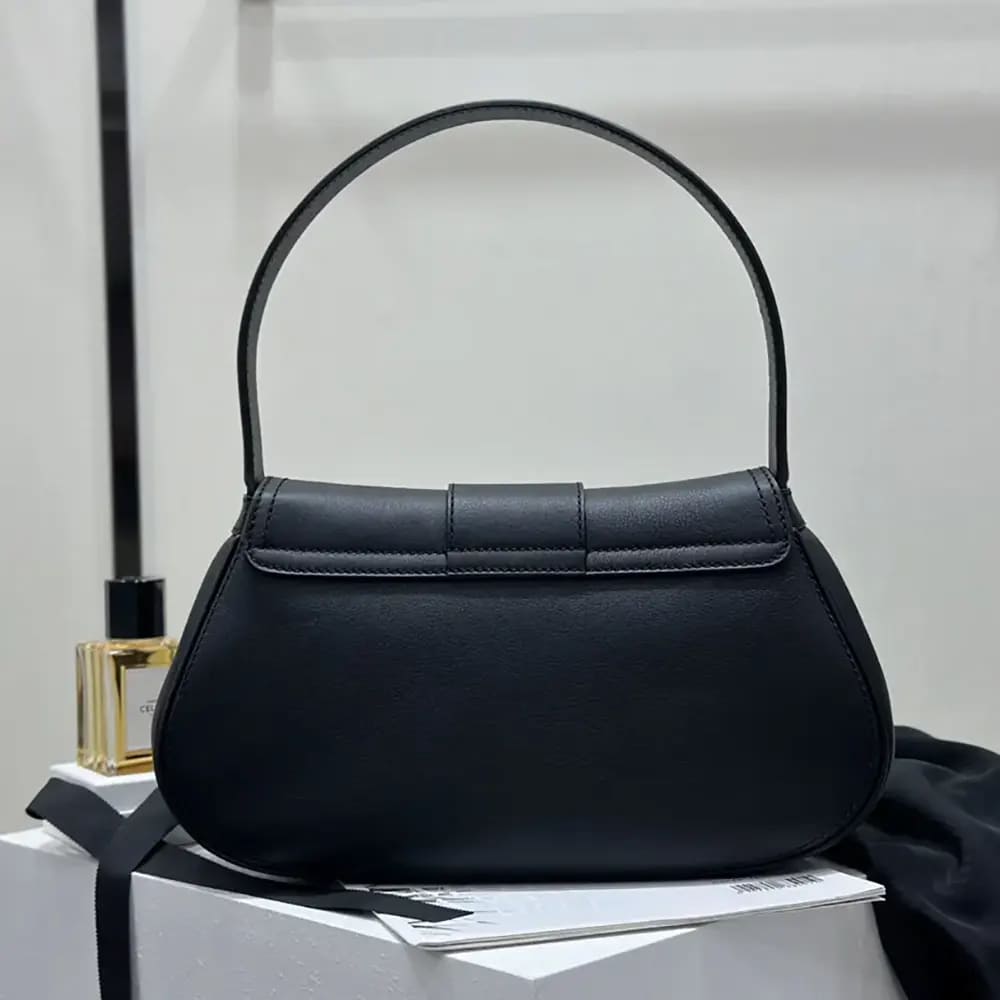 TÚI CELINE Women Women Medium Polly Bag in Black Calfskin