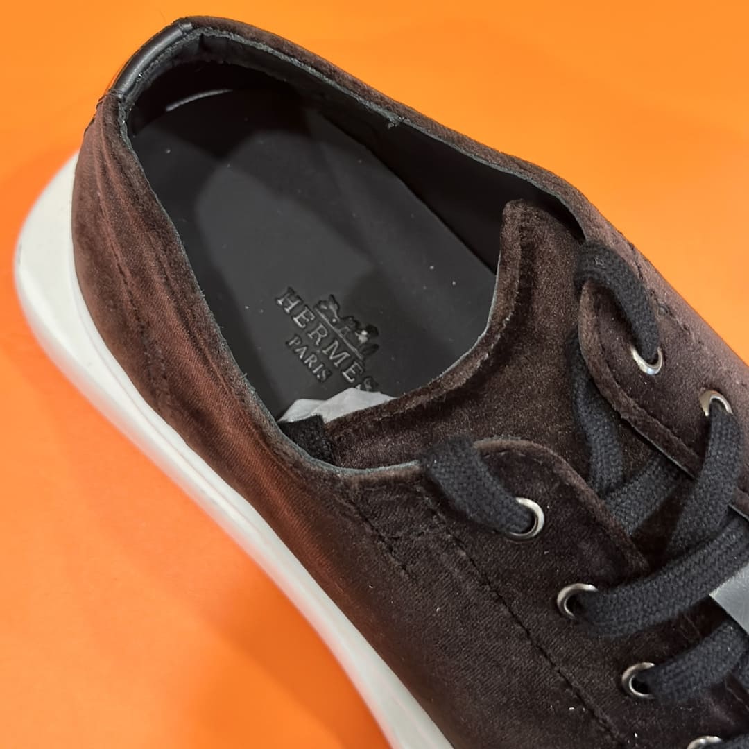 GIÀY HERMES SNEAKER LOW SPORTS SUEDE PURPLE