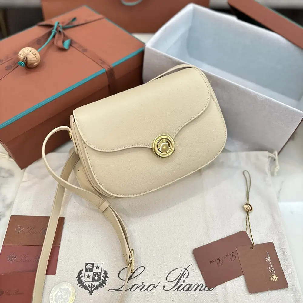 TÚI LORO PIANA Women Mini Ghiera Bag-White