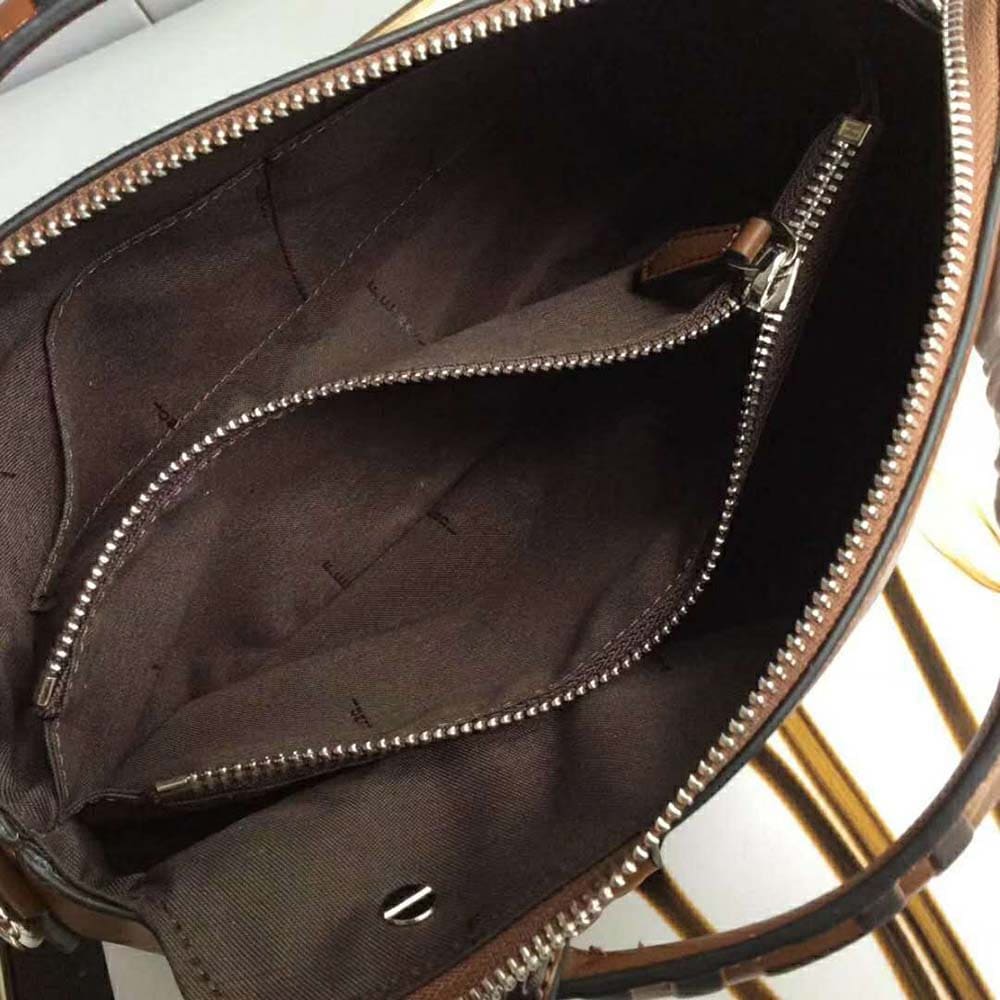 TÚI FENDI Women By the Way Regular Leather Boston Bag-Brown