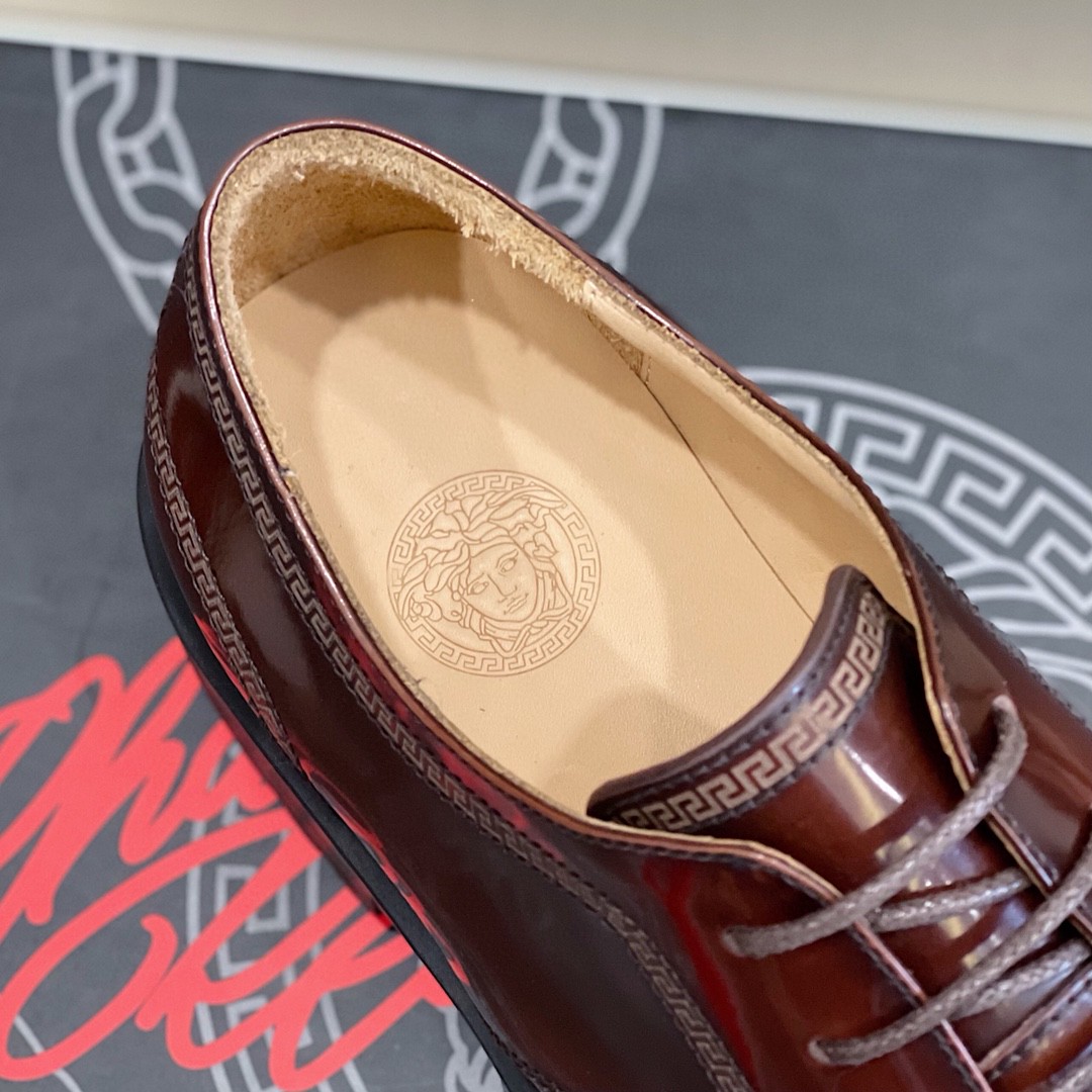 GIÀY VERSACE LEATHER BROGUES SHOES AAA