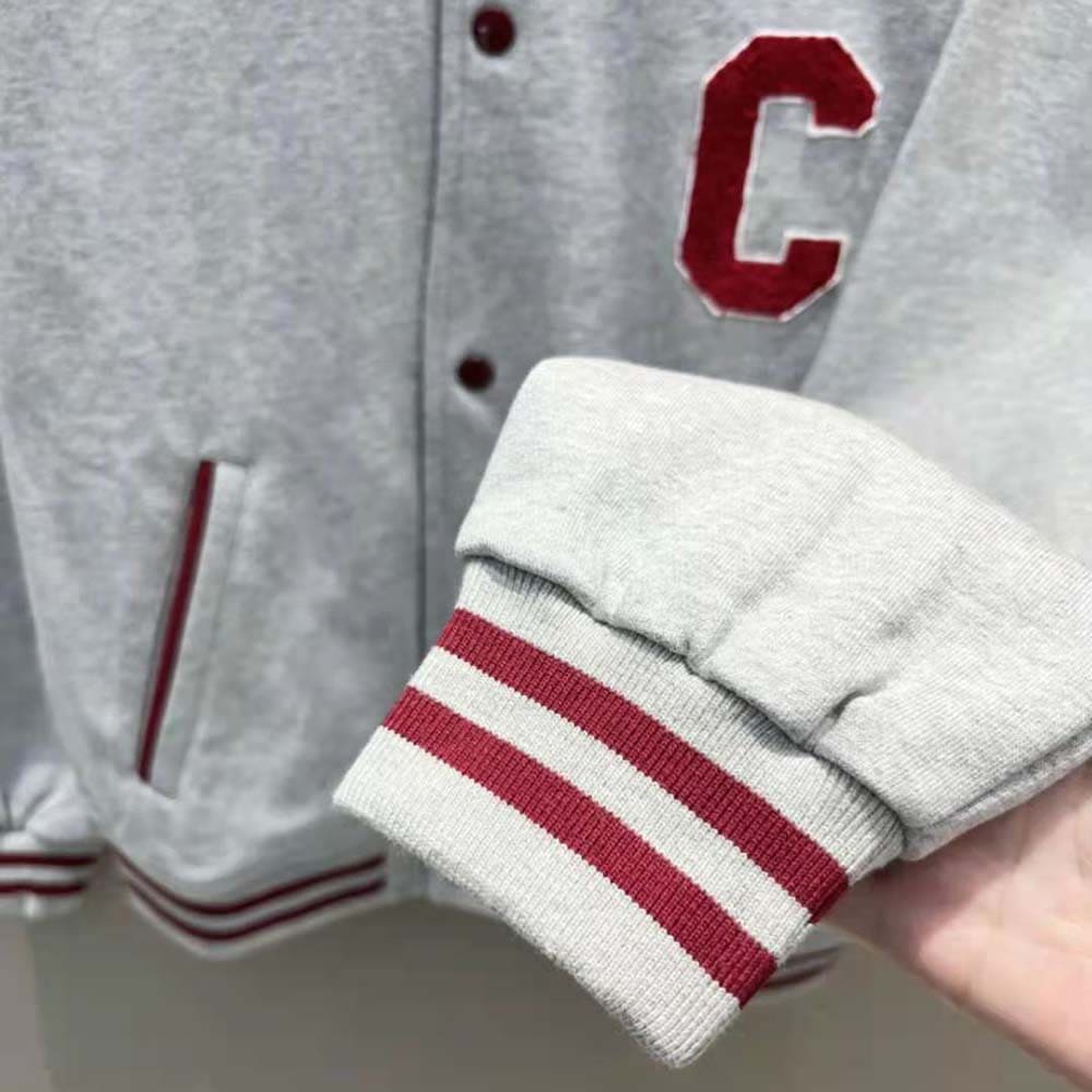 ÁO Celine Teddy College Jacket in Cotton Fleece