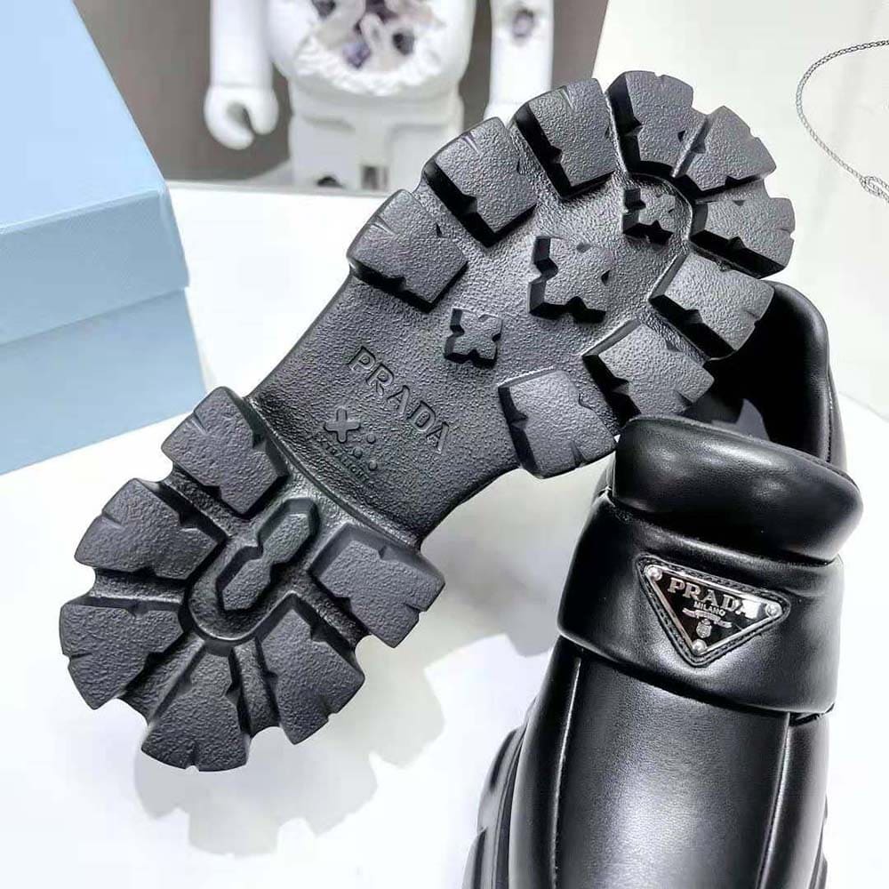 GIÀY Prada Women Soft Padded Nappa Leather Loafers-Black