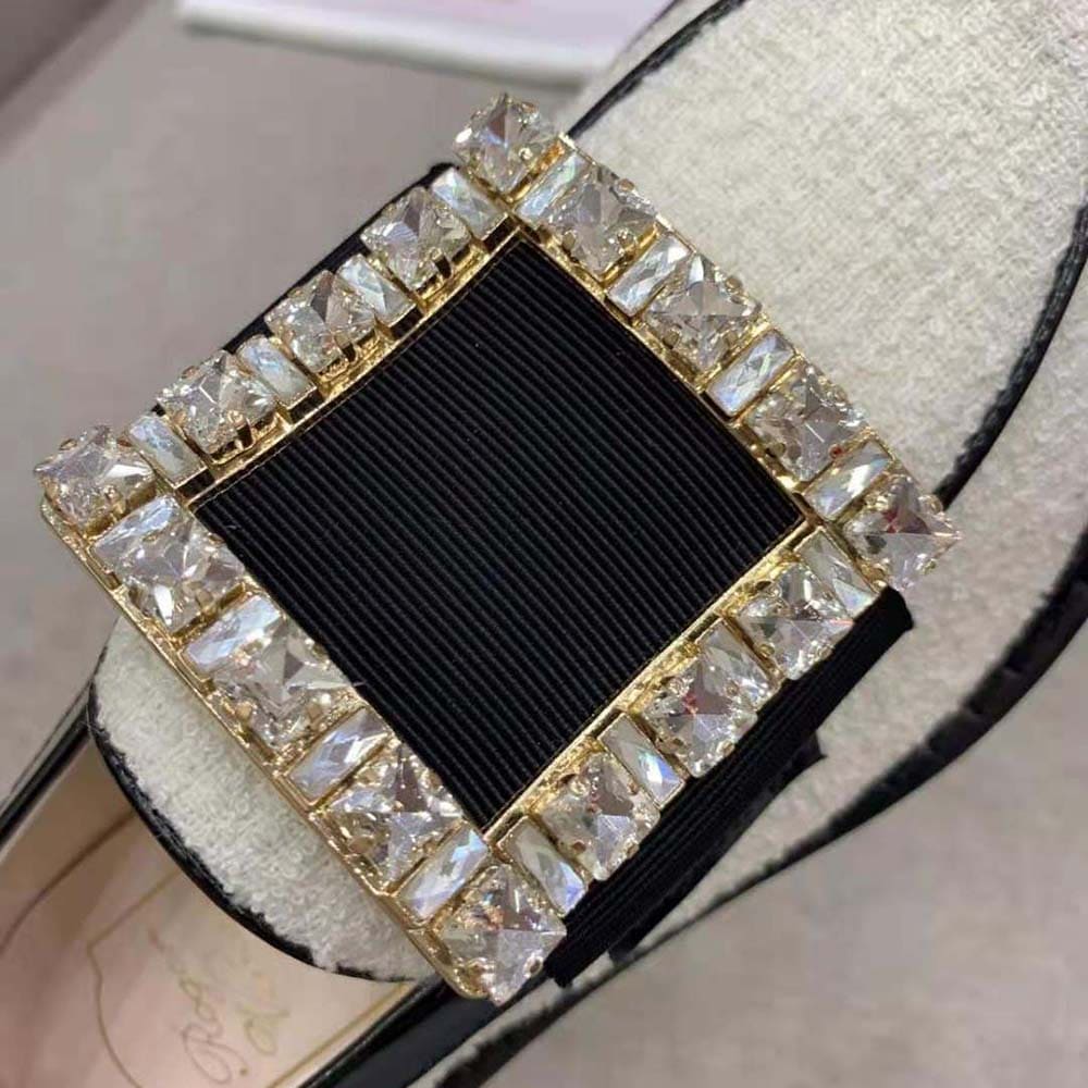 GIÀY Roger Vivier Women Viv’ Rangers Strass Buckle Loafers in Fabric