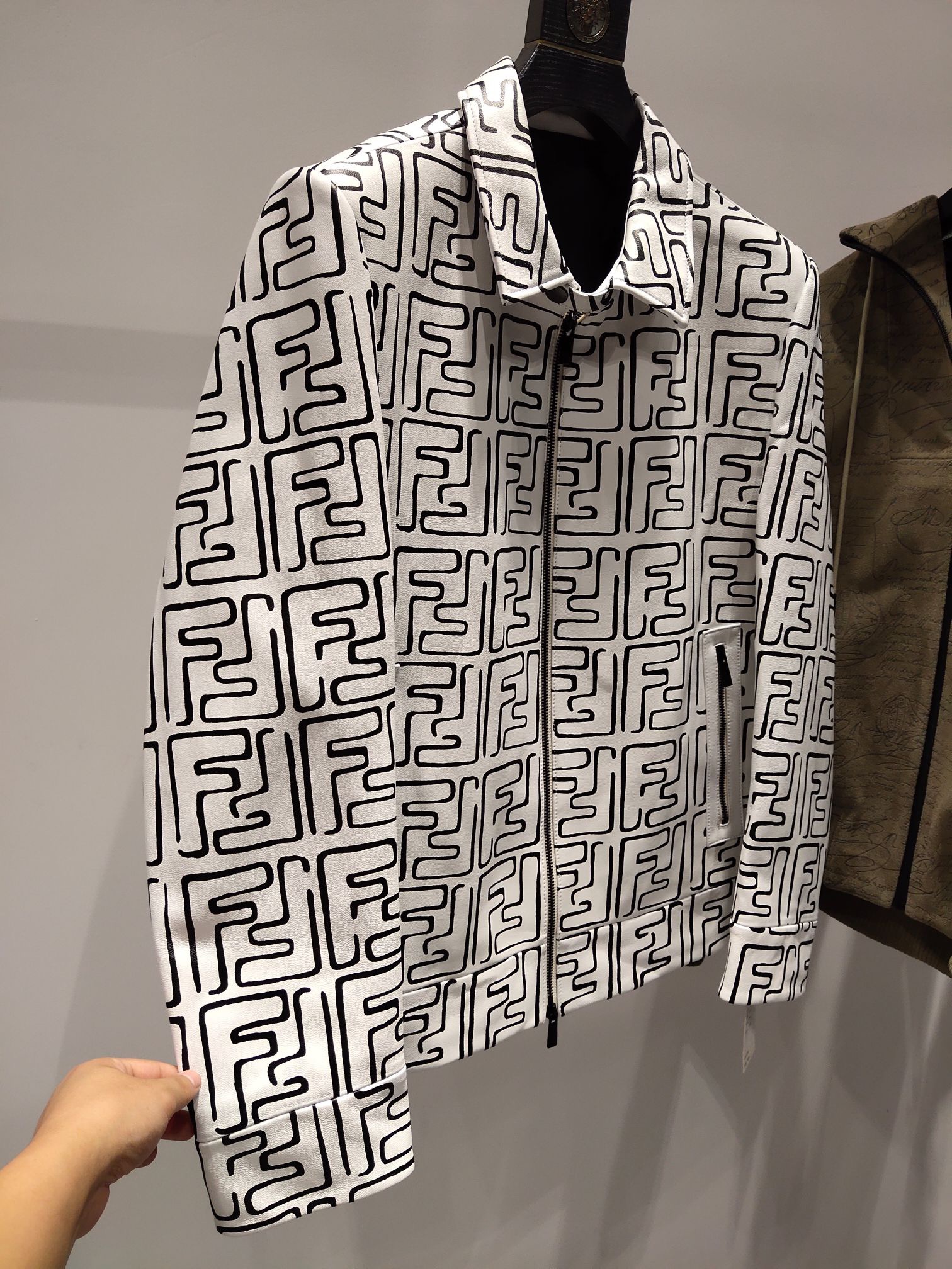 ÁO FENDI FF LEATHER JACKET