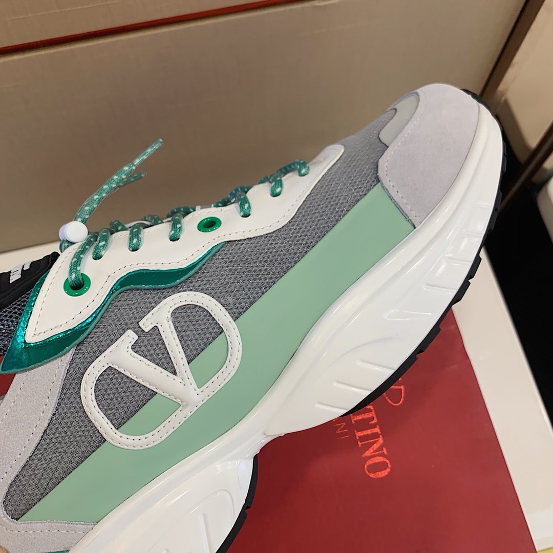 GIÀY VALENTINO V LOGO LEATHER SNEAKER SHOES AAA