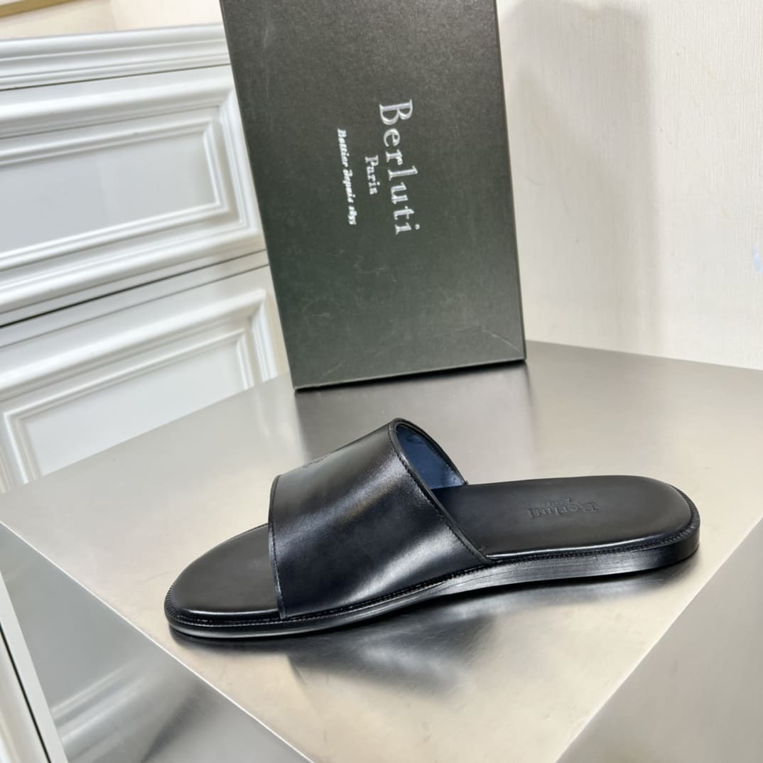 DÉP BERLUTI PATINA LEATHER SLIPPER