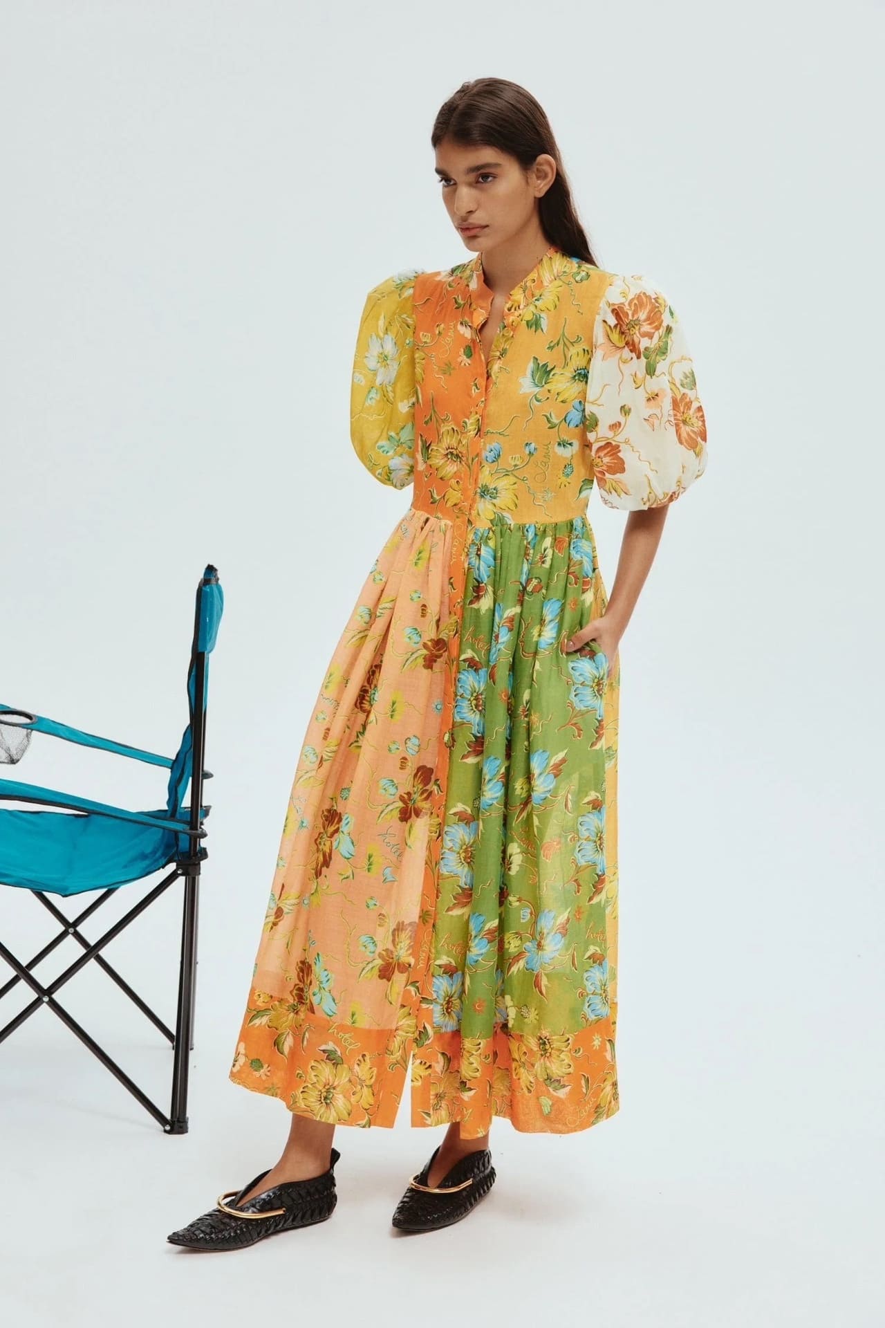 VÁY ALEMAIS RAMIE COLORBLOCK IN COTTON High Classy