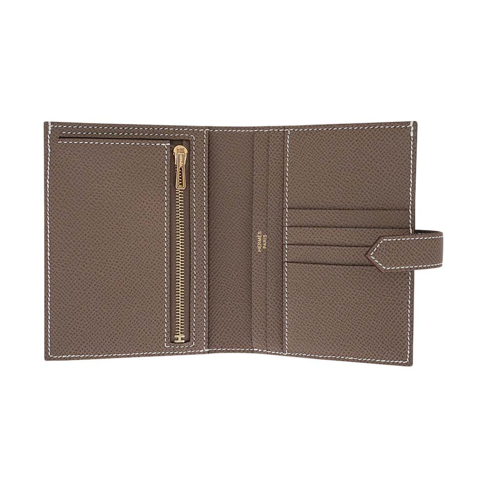 Ví Hermes Bearn Compact Wallet Black Palladium Hardware Epsom Leather