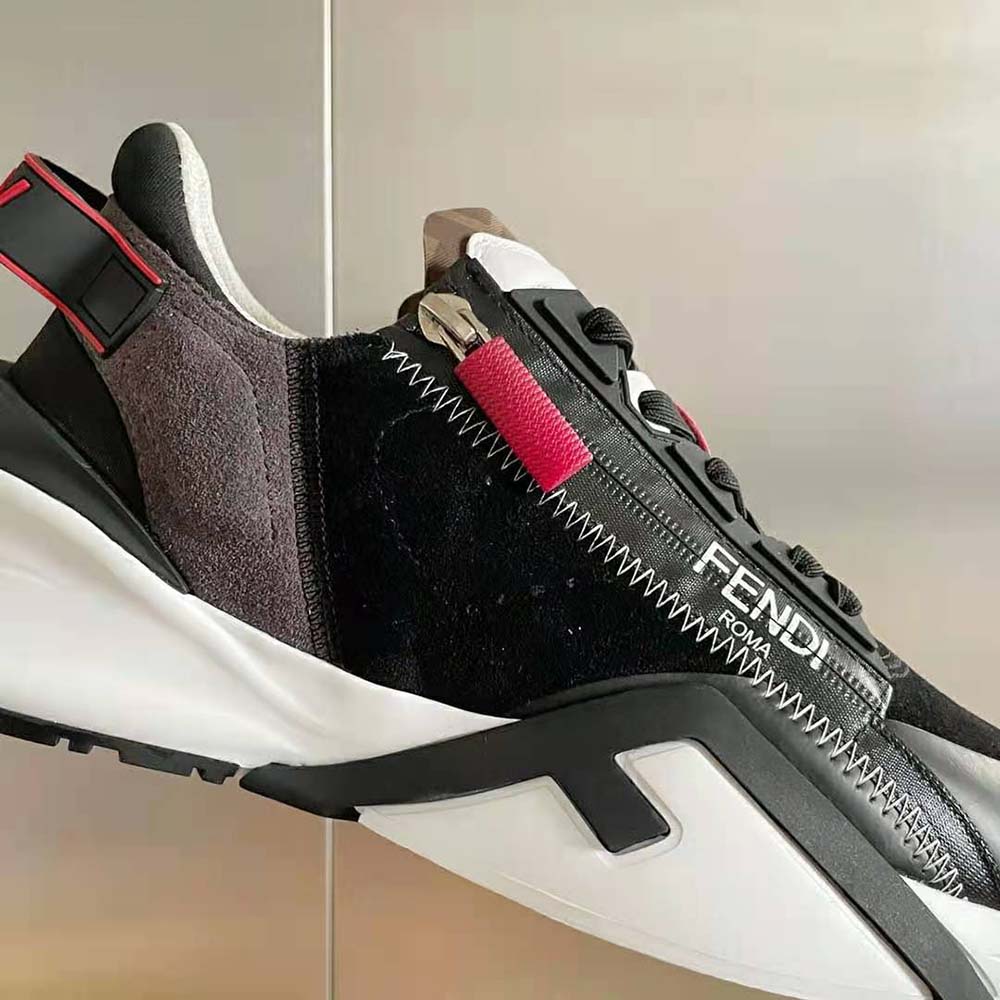 GIÀY FENDI Men Multicolor Suede Low-Tops-Red