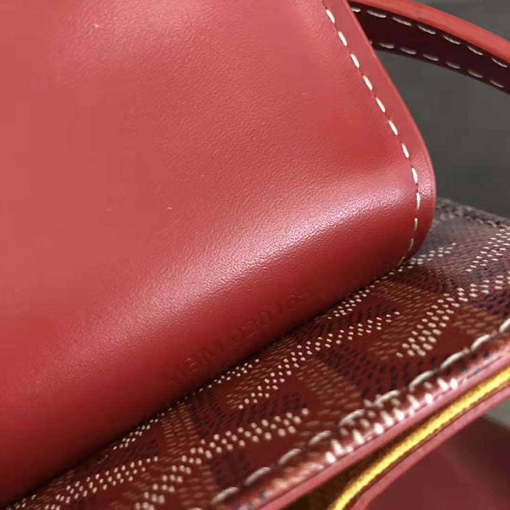 TÚI Goyard Women Sac Saïgon PM in Toile Goyardine & Clamecy Calfskin-Red