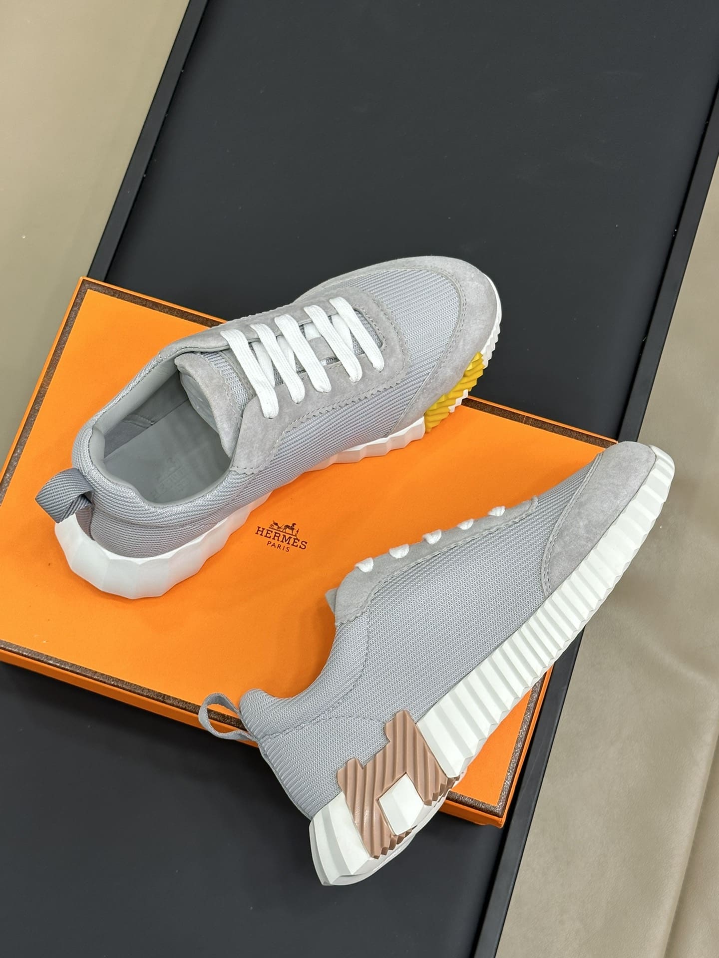 GIÀY HERMES BOUNCING SNEAKER LOW SPORTS GREY