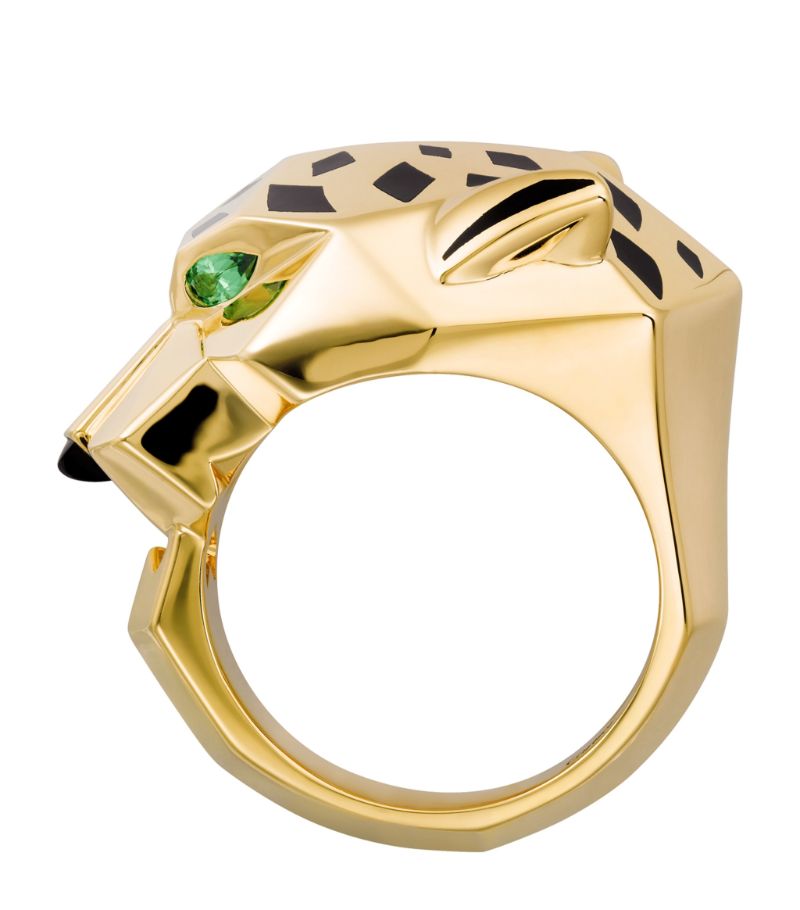 Nhẫn CARTIER Yellow Gold, Tsavorite and Onyx Panthère de Cartier Ring vàng vàng 18K