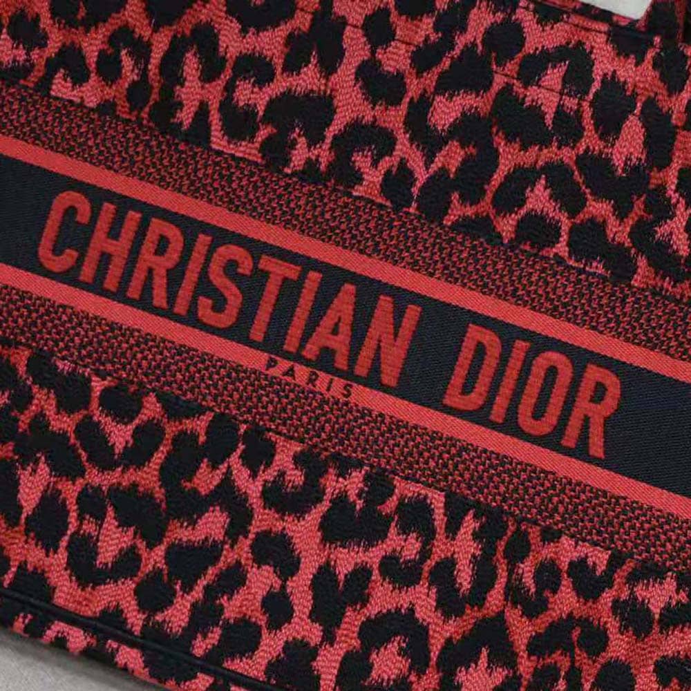 TÚI Dior Women Small Dior Book Tote Raspberry Pop Mizza Embroidery