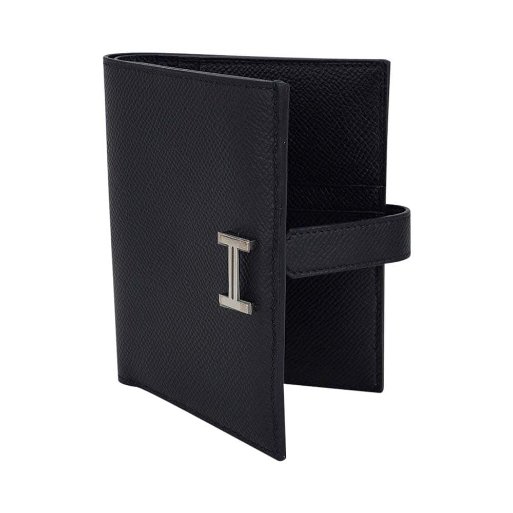 Ví Hermes Bearn Compact Wallet Black Palladium Hardware Epsom Leather