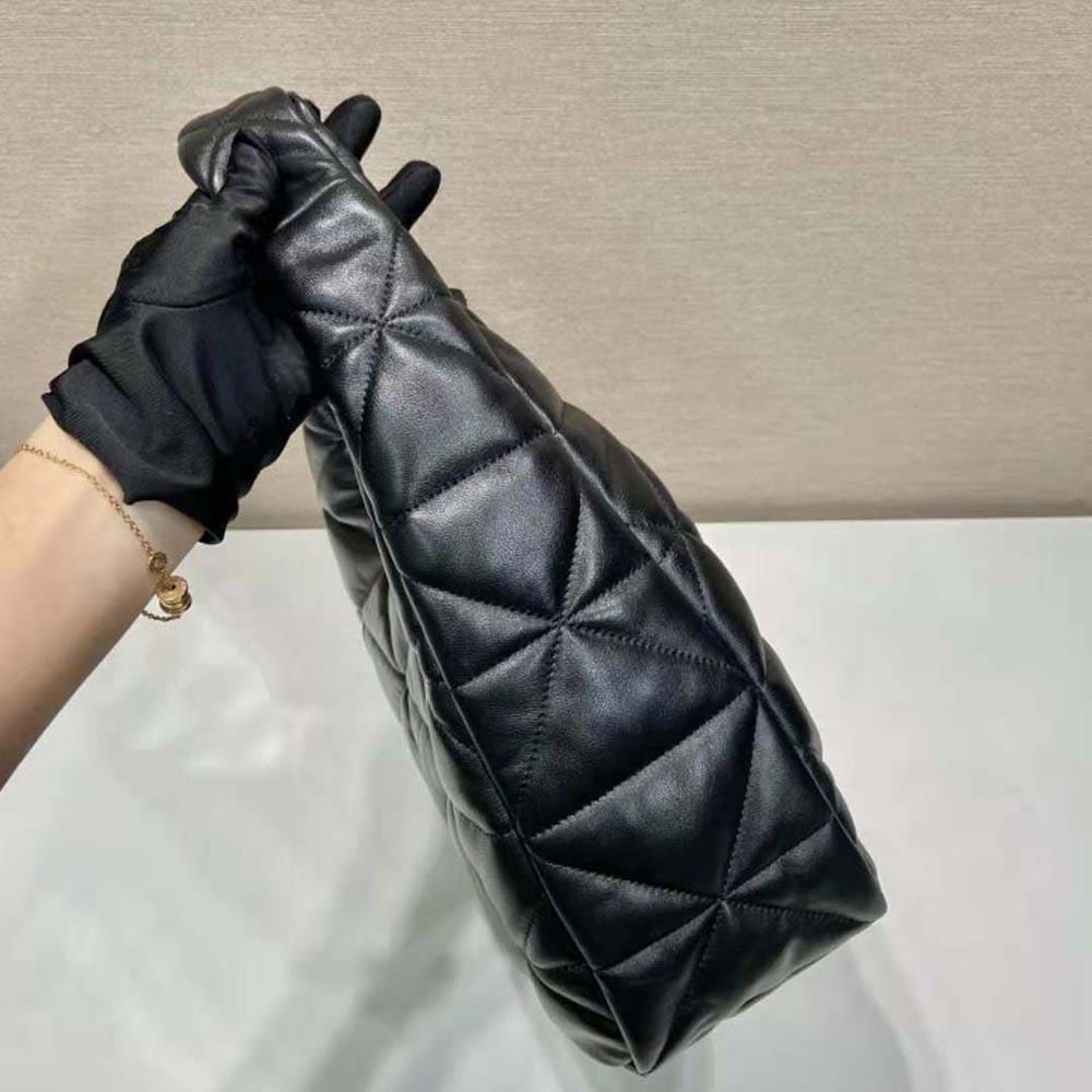 TÚI Prada Women Large Topstitched Nappa-Leather Bag-Black