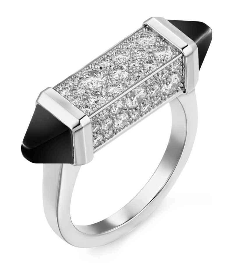 Nhẫn CARTIER White Gold, Diamond and Onyx Les Berlingots de Cartier Ring vàng trắng 18K