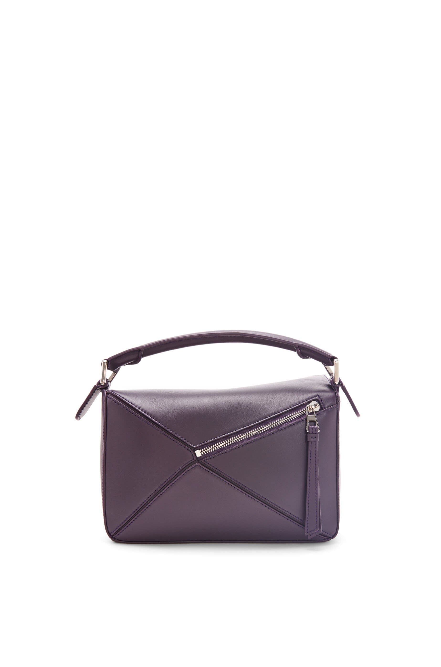 Túi LOEWE Small Puzzle bag in satin calfskin deep aubergine