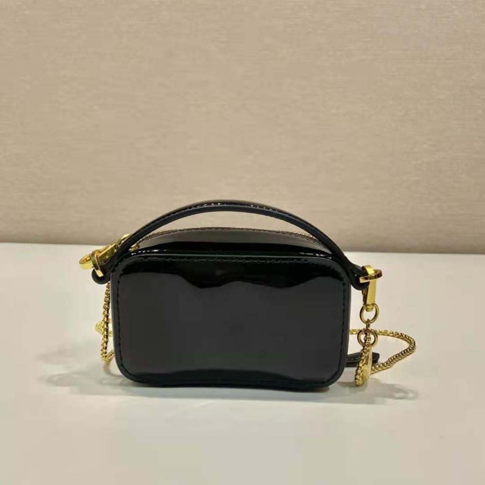 TÚI PRADA Patent Leather Mini-pouch-Black