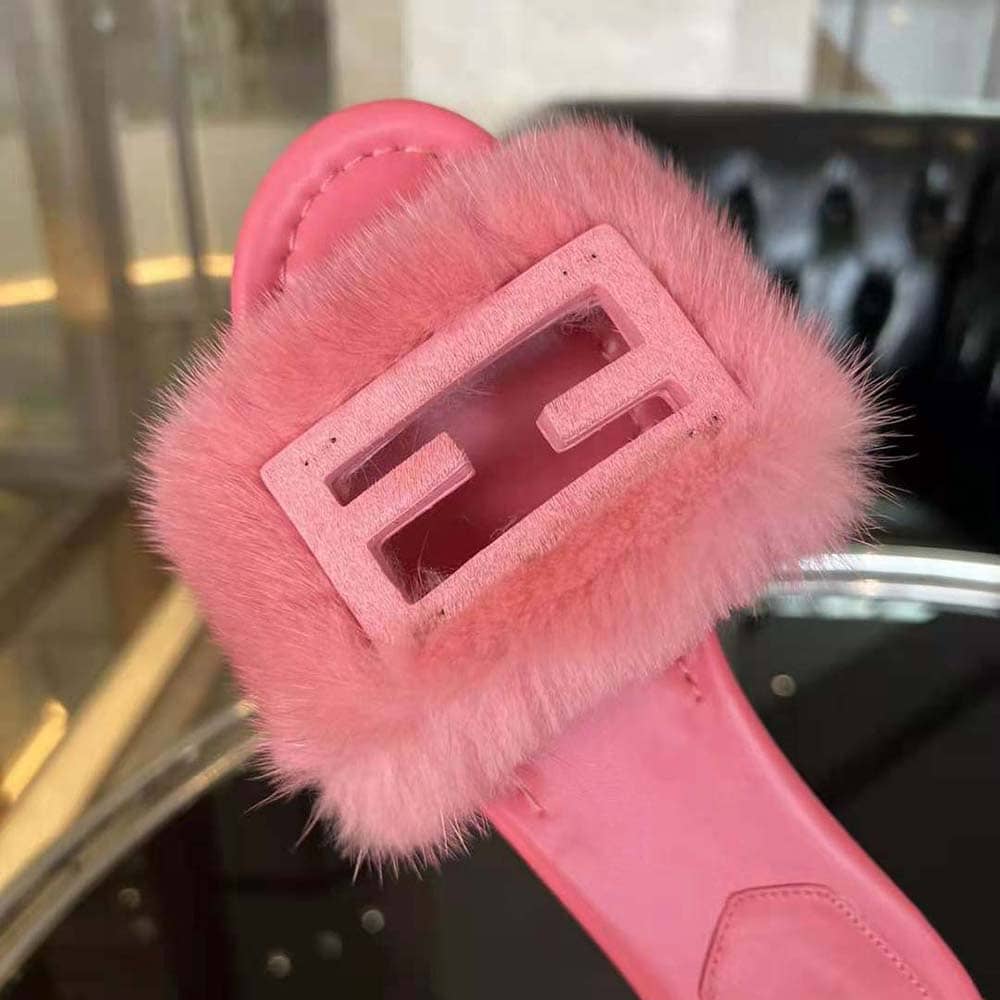 DÉP Fendi Women Baguette Pink Mink Slides