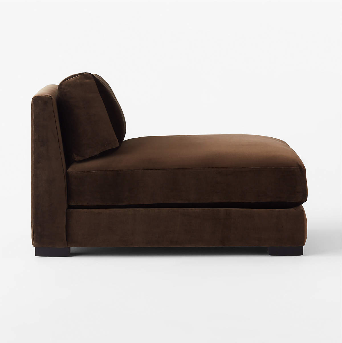 SOFA NỈ ESPRESSO VELVET ARMLESS CHAIR