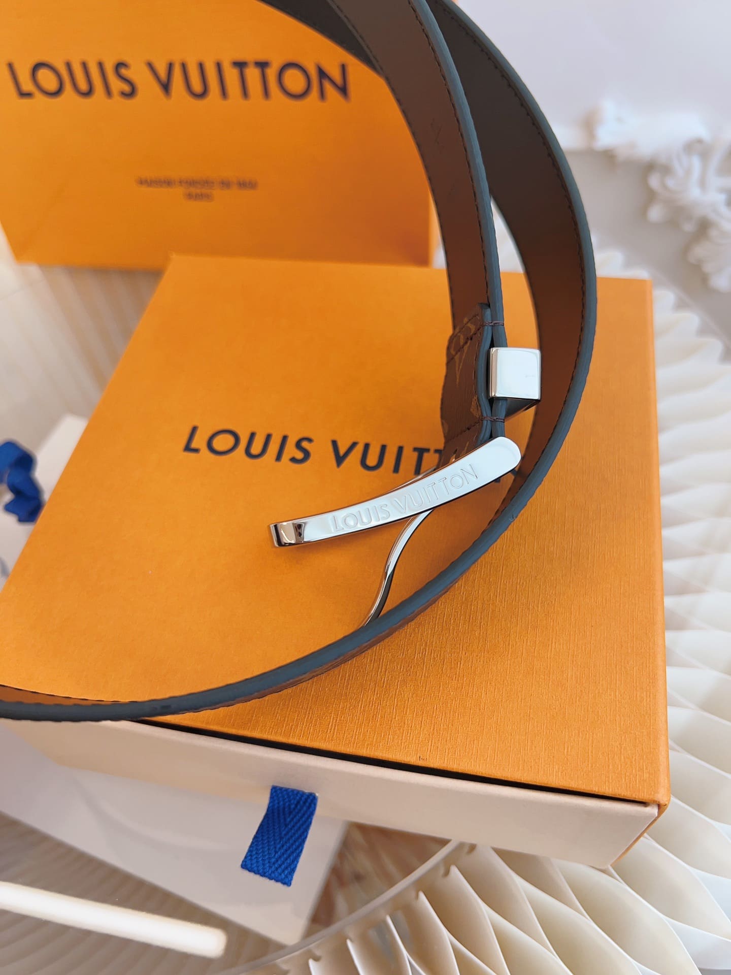 DÂY LƯNG LOUIS VUITTON BROWN MONOGRAM LEATHER Khóa bạc