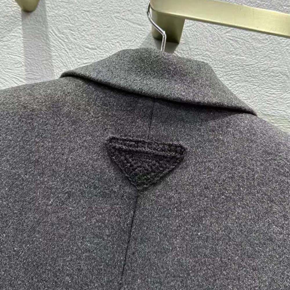 ÁO Prada Women Single-breasted Velour Coat