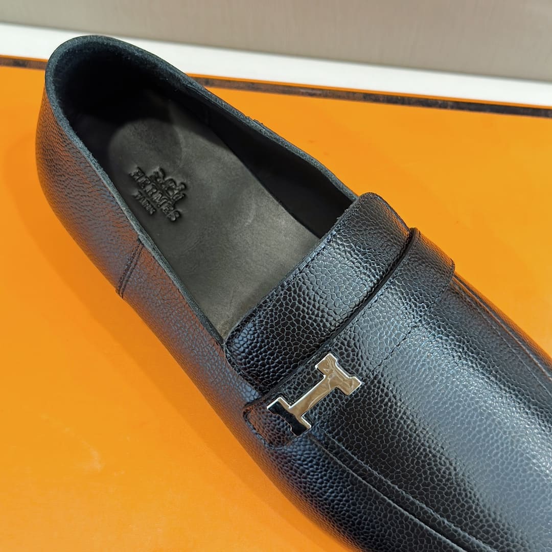 GIÀY HERMES GIOVANNI LOAFER BLACK AAA