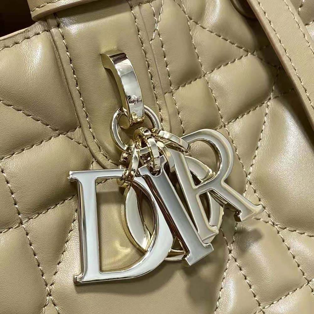 TÚI Dior Women Medium Dior Toujours Bag Black Macrocannage Calfskin