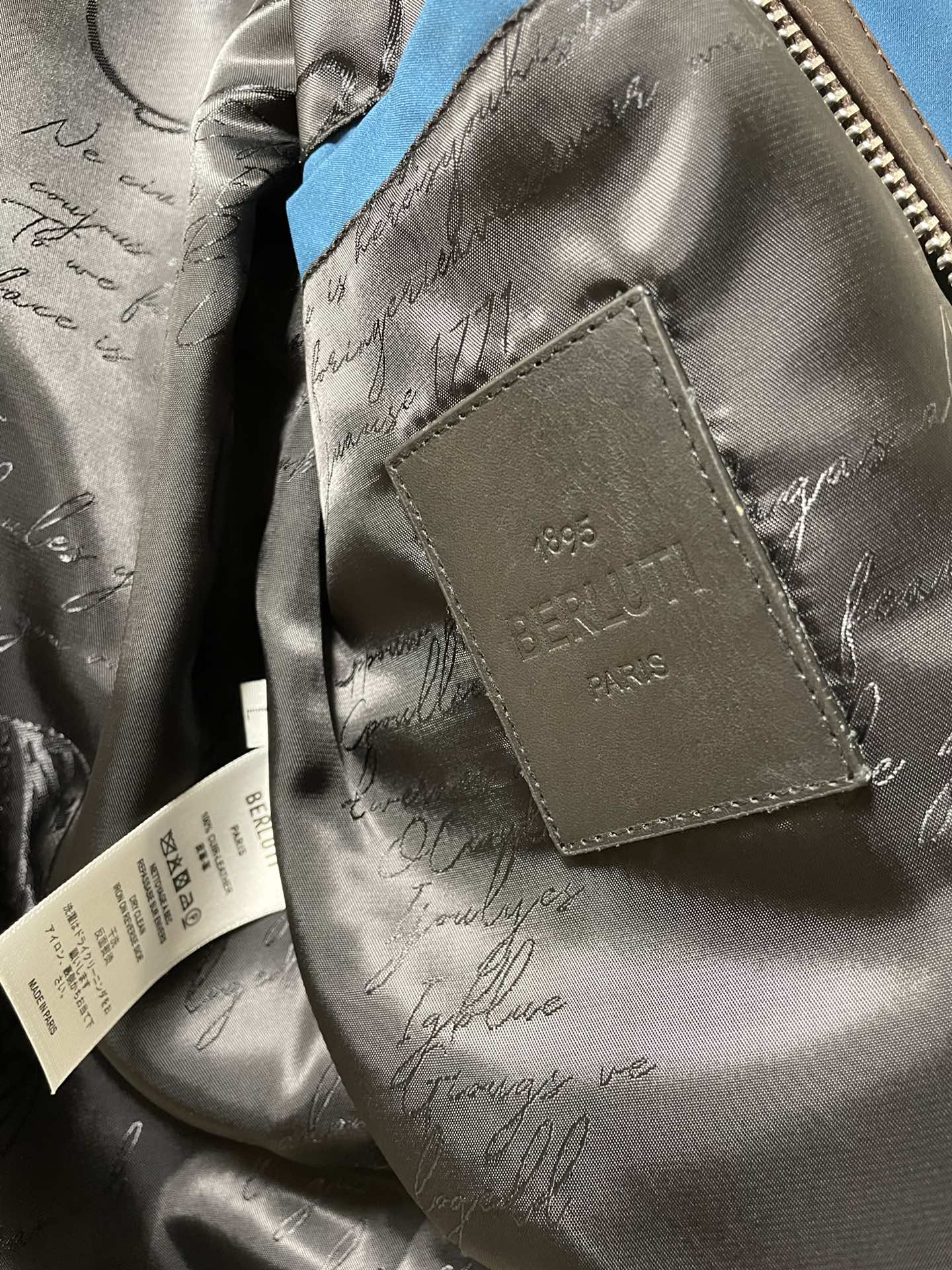 ÁO BERLUTI BOMBER LEATHER JACKET