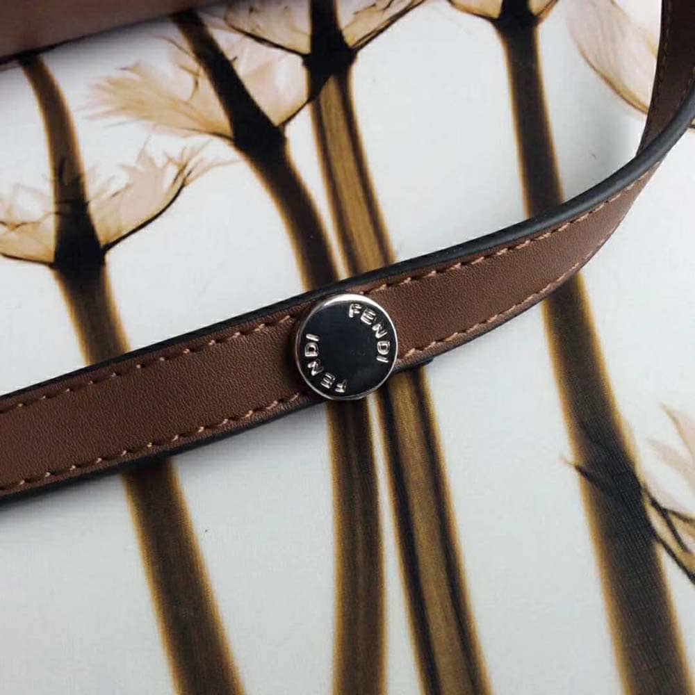 TÚI FENDI Women By the Way Mini Small Leather Boston Bag-Brown