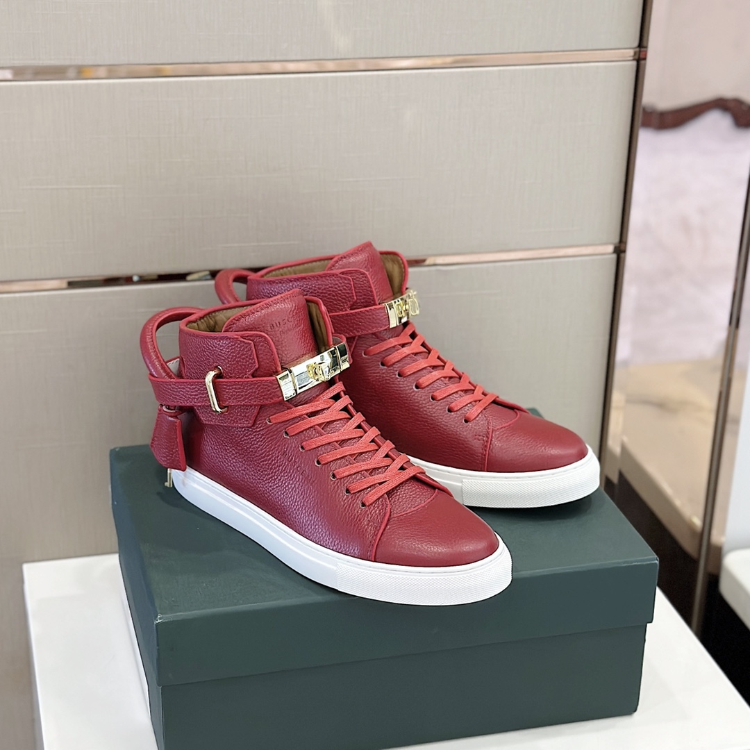 GIÀY BUSCEMI RED HIGH TOP SHOES AAA