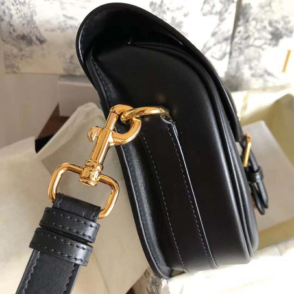 TÚI Dior Women Medium Dior Bobby Bag Denim Box Calfskin-Black Top Quality