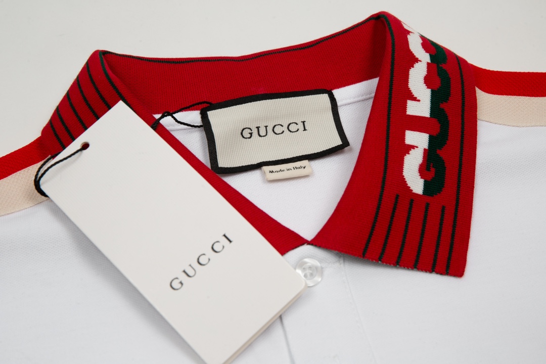 ÁO GUCCI Collar Logo Polo-Shirt