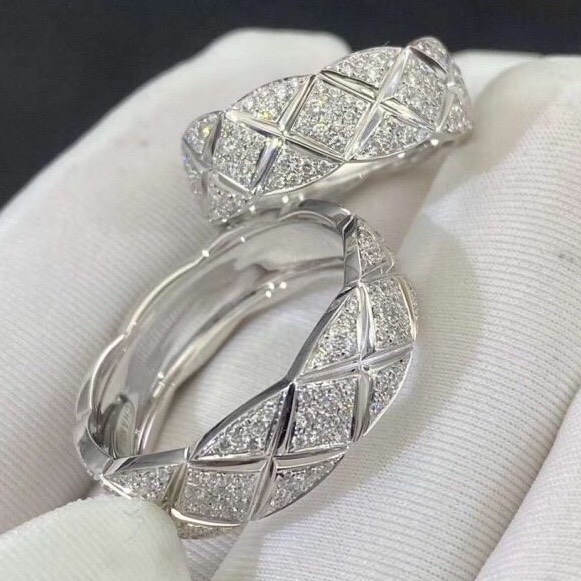 NHẪN  COCO CHANEL CRUSH RING DIAMOND WHITE GOLD 18K