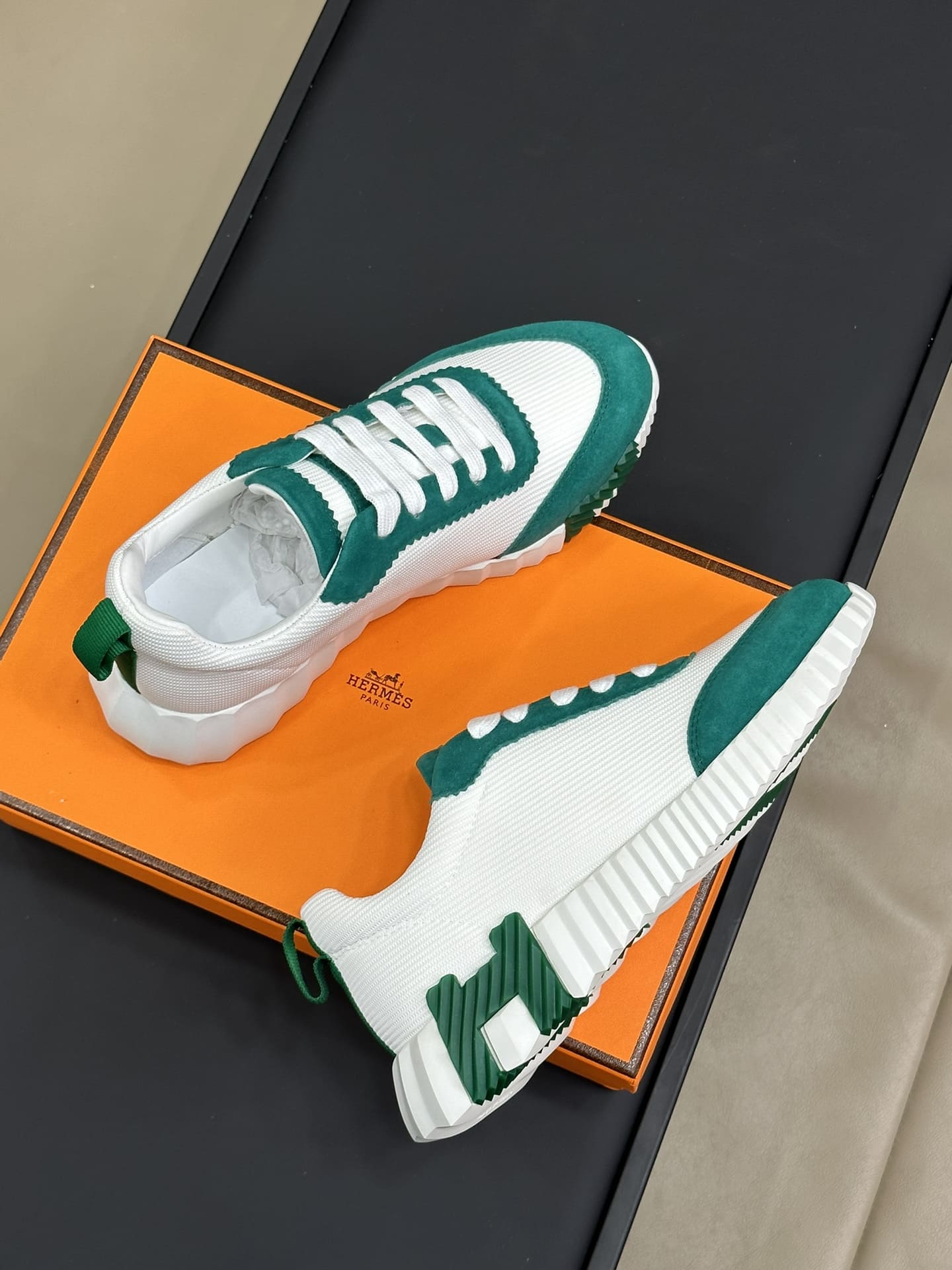 GIÀY HERMES BOUNCING SNEAKER LOW SPORTS GREEN
